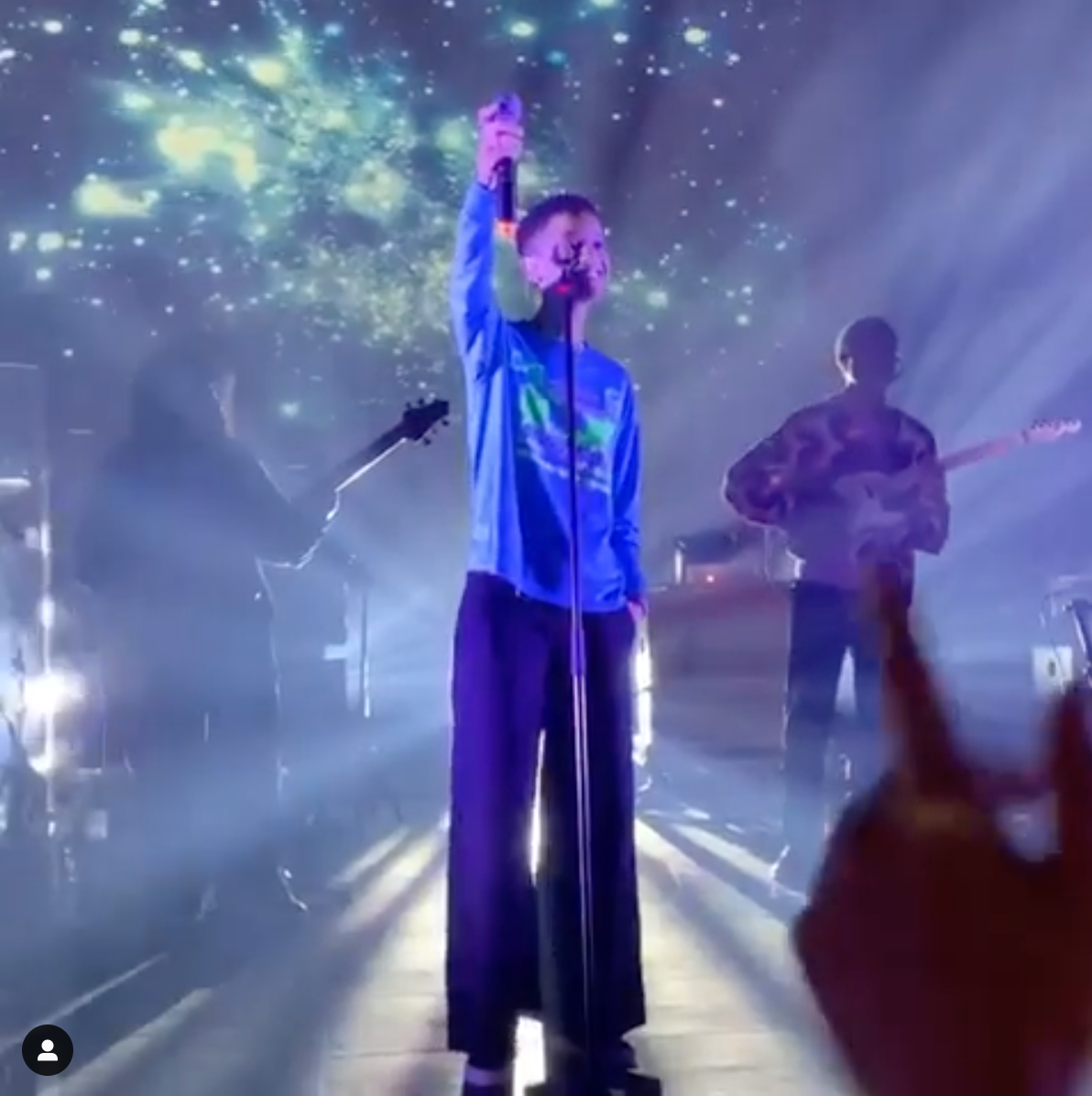 Syd from The Internet performs in motorcross long sleeve from Storeroom Vintage