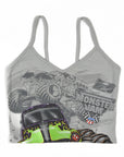 SRV Upcycled “Monster Jam” Singlet Top (S)