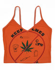 SRV Upcycled “Keep Off Druggs” Singlet Top (S)