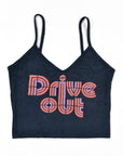 SRV Upcycled “Drive Out” Singlet Top (XS)